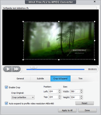 WinX Free FLV to MPEG Converter screenshot 6