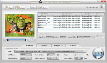 WinX Free iPhone Video Converter screenshot 2