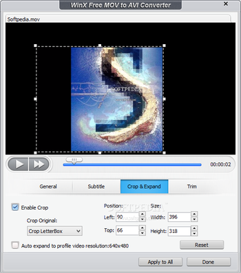 WinX Free MOV to AVI Converter screenshot 6