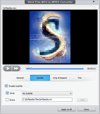WinX Free MOV to MPEG Converter screenshot 5