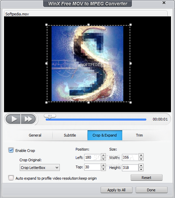 WinX Free MOV to MPEG Converter screenshot 6