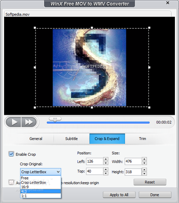 WinX Free MOV to WMV Converter screenshot 6