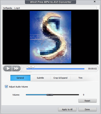 WinX Free MP4 to AVI Converter screenshot 4