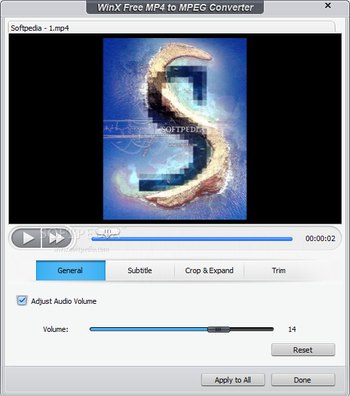 WinX Free MP4 to MPEG Converter screenshot 4