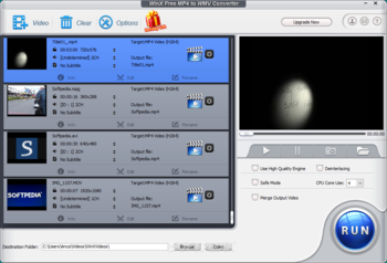 WinX Free MP4 to WMV Converter screenshot