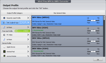 WinX Free MP4 to WMV Converter screenshot 10