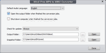 WinX Free MP4 to WMV Converter screenshot 8