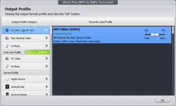 WinX Free MP4 to WMV Converter screenshot 9
