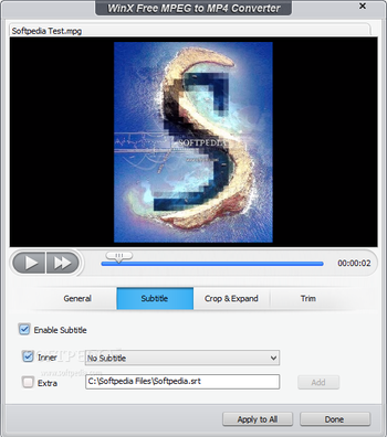 WinX Free MPEG to MP4 Converter screenshot 5