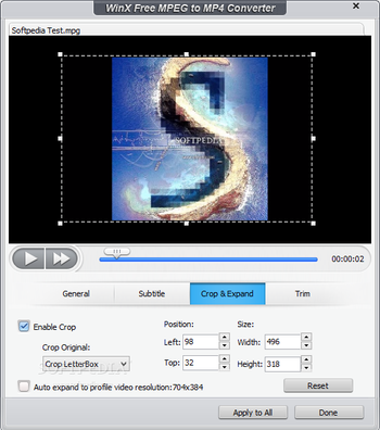 WinX Free MPEG to MP4 Converter screenshot 6