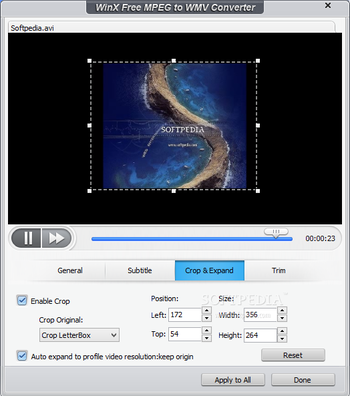WinX Free MPEG to WMV Converter screenshot 4