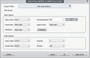 WinX Free MPEG to WMV Converter screenshot 7