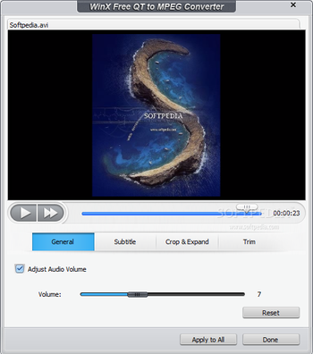 WinX Free QT to MPEG Converter screenshot 4