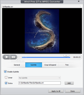 WinX Free QT to MPEG Converter screenshot 5