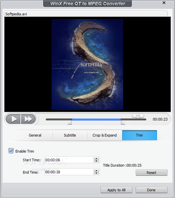 WinX Free QT to MPEG Converter screenshot 7