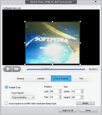 WinX Free VOB to AVI Converter screenshot 5