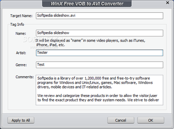WinX Free VOB to AVI Converter screenshot 7