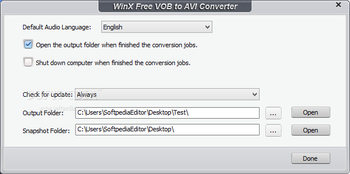 WinX Free VOB to AVI Converter screenshot 8