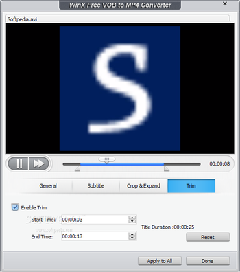 WinX Free VOB to MP4 Converter screenshot 6