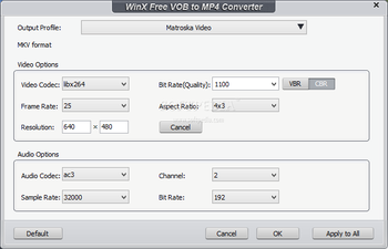WinX Free VOB to MP4 Converter screenshot 7