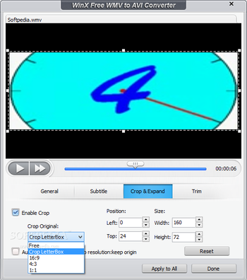 WinX Free WMV to AVI Converter screenshot 6