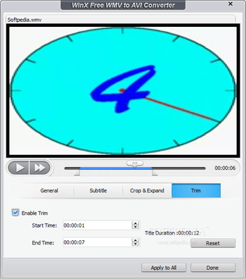 WinX Free WMV to AVI Converter screenshot 7