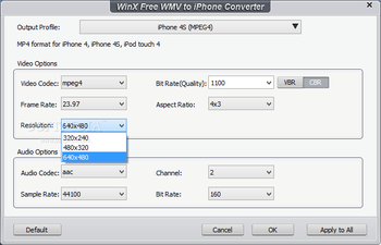 WinX Free WMV to iPhone Converter screenshot 3