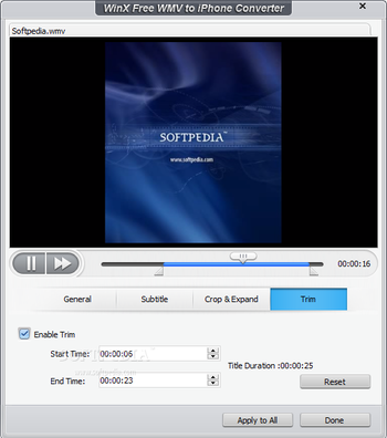 WinX Free WMV to iPhone Converter screenshot 7