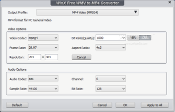 WinX Free WMV to MP4 Converter screenshot 3