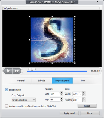 WinX Free WMV to MP4 Converter screenshot 6