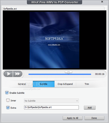 WinX Free WMV to PSP Converter screenshot 5