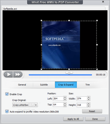 WinX Free WMV to PSP Converter screenshot 6