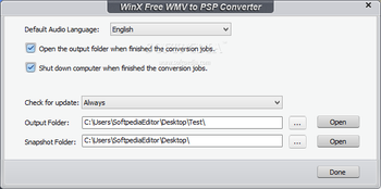 WinX Free WMV to PSP Converter screenshot 9