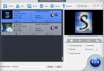 WinX HD Video Converter Deluxe screenshot