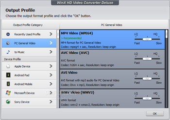 WinX HD Video Converter Deluxe screenshot 8