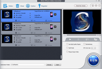 WinX iPhone Video Converter screenshot