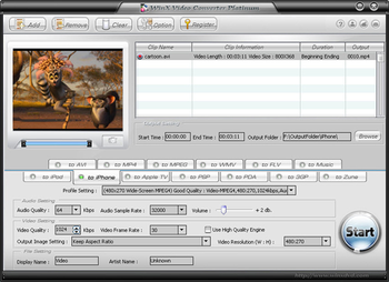 WinX Video Converter Platinum screenshot