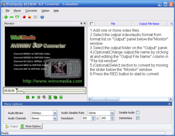 WinXMedia AVI/WMV 3GP Converter screenshot 2