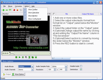 WinXMedia AVI/WMV 3GP Converter screenshot 3