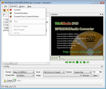 WinXMedia DVD MPEG/AVI/Audio Converter screenshot 3