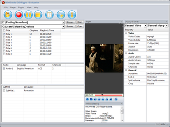WinXMedia DVD Ripper screenshot