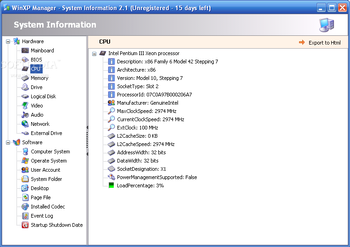 WinXP Manager screenshot 2