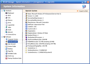 WinXP Manager screenshot 3