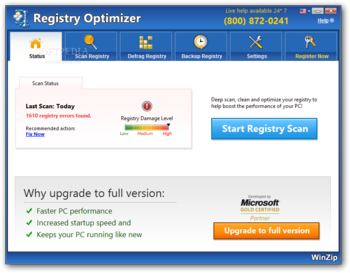 WinZip Registry Optimizer screenshot