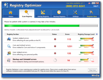 WinZip Registry Optimizer screenshot 3