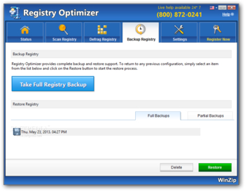 WinZip Registry Optimizer screenshot 7
