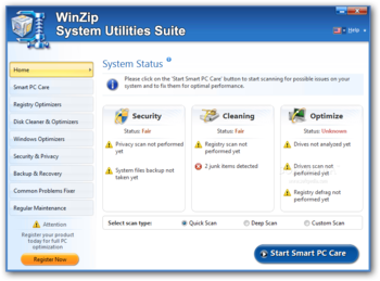 WinZip System Utilities Suite screenshot