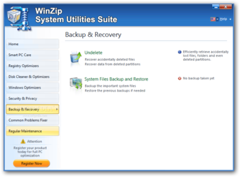 WinZip System Utilities Suite screenshot 11