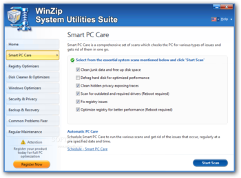 WinZip System Utilities Suite screenshot 2
