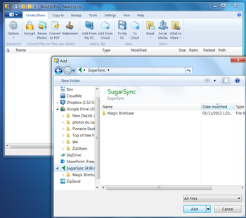 WinZip screenshot